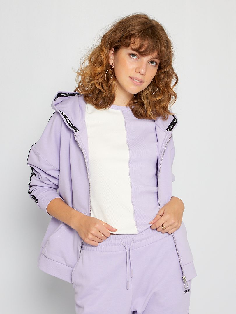 sweat asics fille violet
