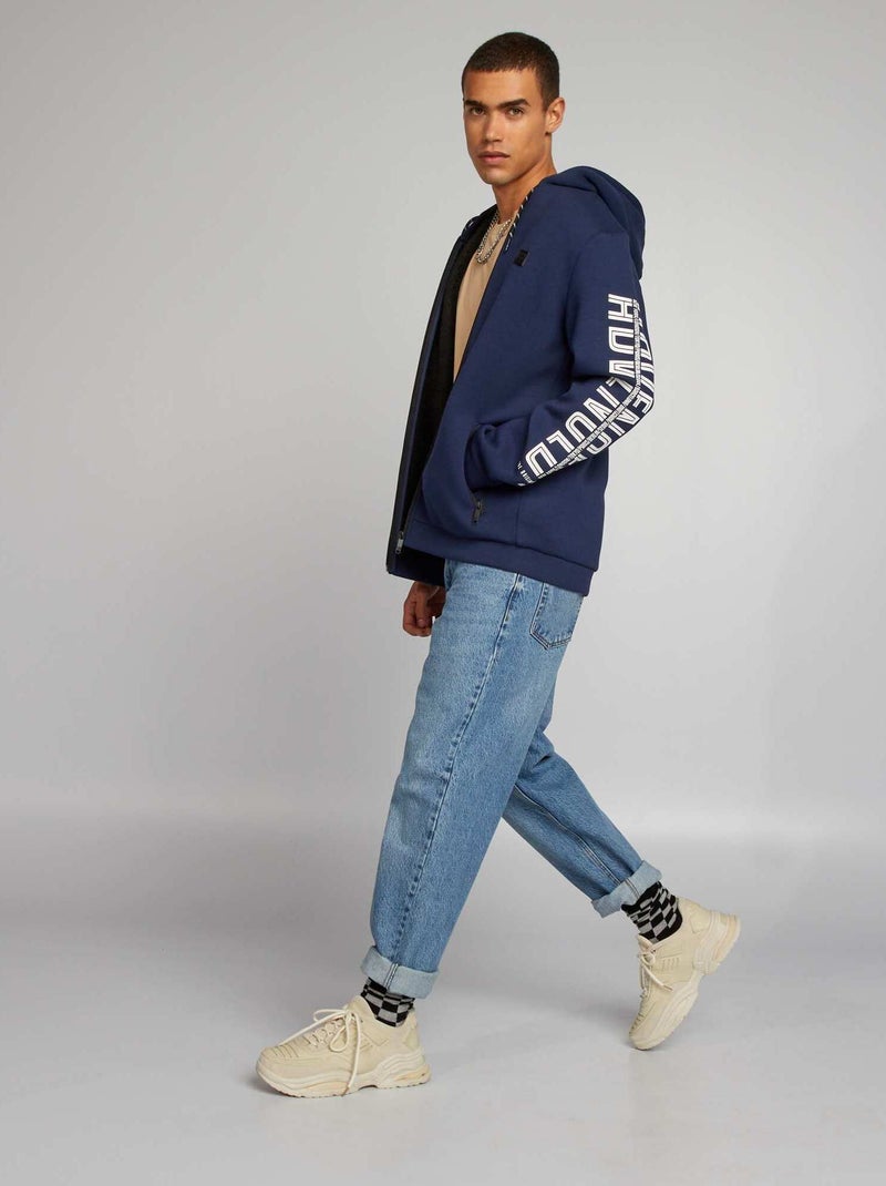 Sweat à capuche en néoprène Bleu marine - Kiabi