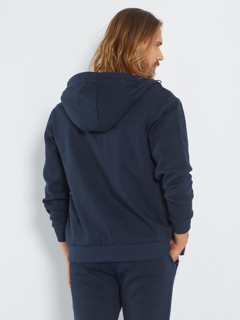 Sweat à Capuche En Piqué De Coton Bleu Marine Kiabi 22 00€