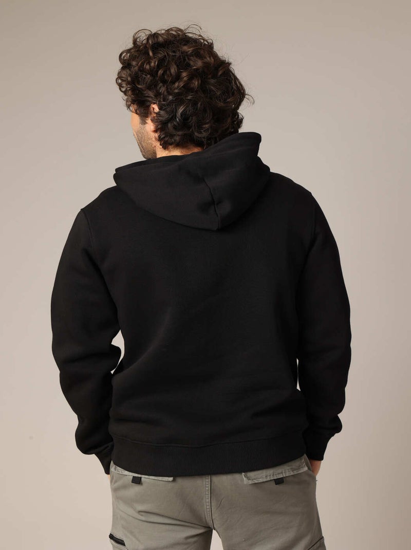 Sweat à capuche en polaire avec inscription brodée « DEELUXE ORIGINAL ». 'Deeluxe' Noir - Kiabi