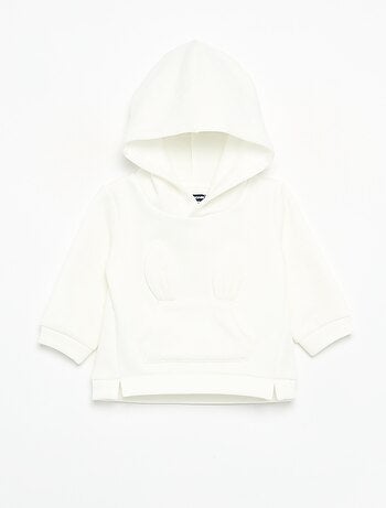 Sweat à capuche en polaire avec oreilles de lapin