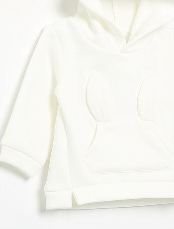 Sweat à capuche en polaire avec oreilles de lapin