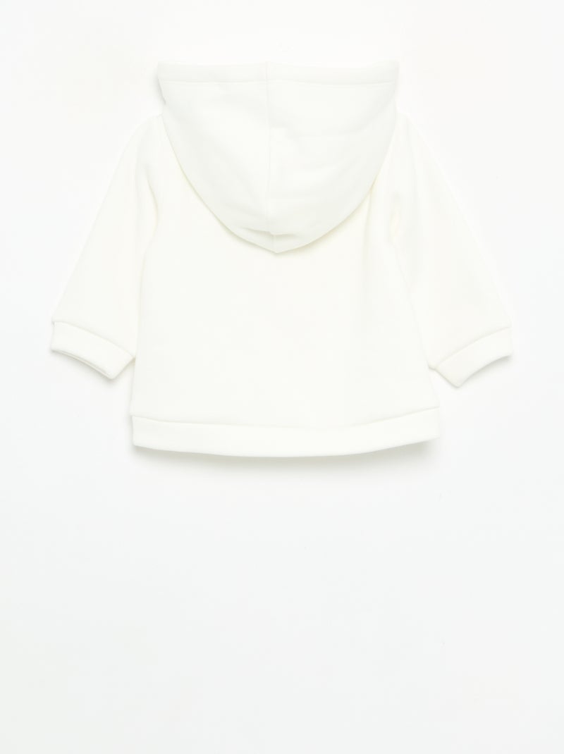 Sweat à capuche en polaire avec oreilles de lapin Blanc - Kiabi