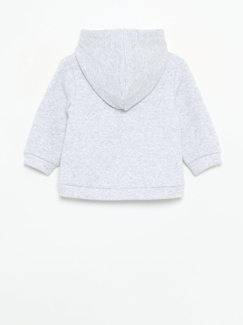 Sweat à capuche en polaire avec oreilles de lapin Gris - Kiabi