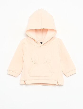 Sweat à capuche en polaire avec oreilles de lapin