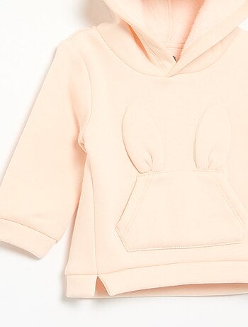 Sweat à capuche en polaire avec oreilles de lapin