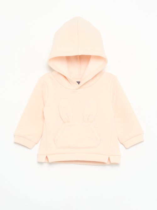 Sweat à capuche en polaire avec oreilles de lapin - Kiabi