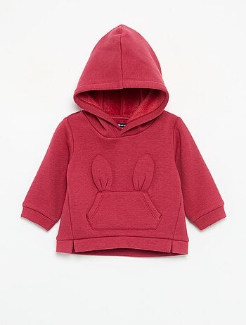 Sweat à capuche en polaire avec oreilles de lapin