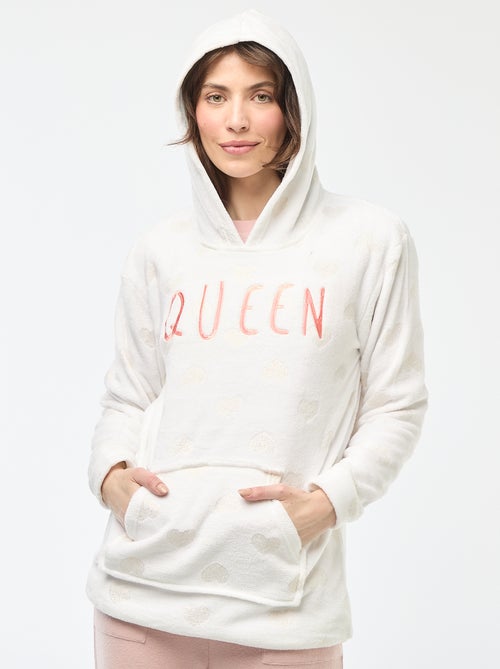 Sweat à capuche en polaire - Kiabi