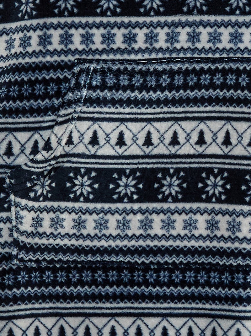 Sweat à capuche en polaire Bleu - Kiabi