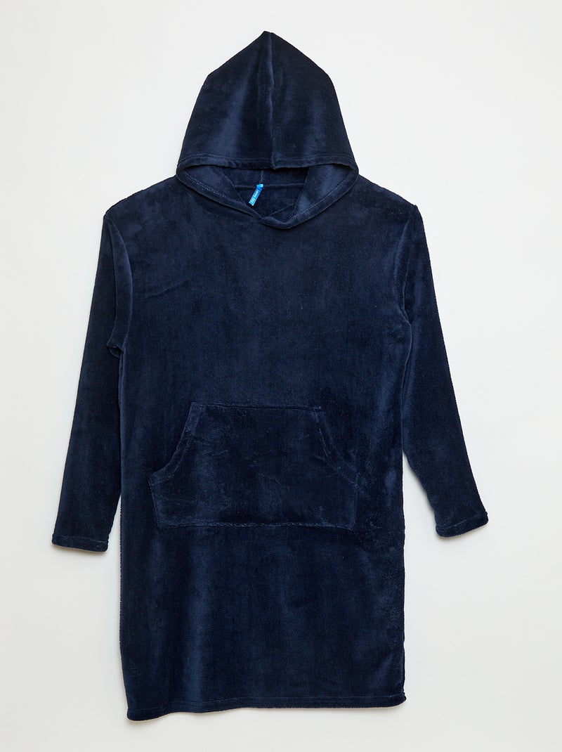 Sweat à capuche en polaire Bleu marine - Kiabi
