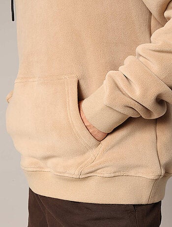 Sweat à capuche en polaire effet polaire avec poche kangourou 'Deeluxe'