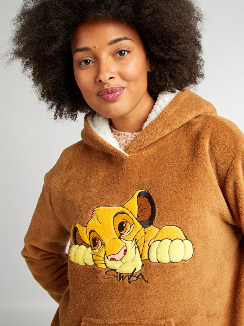 Sweat Zippé Marron Sweat ZippÃ© Marron Femme Capuche Polaire Veste - Main Image