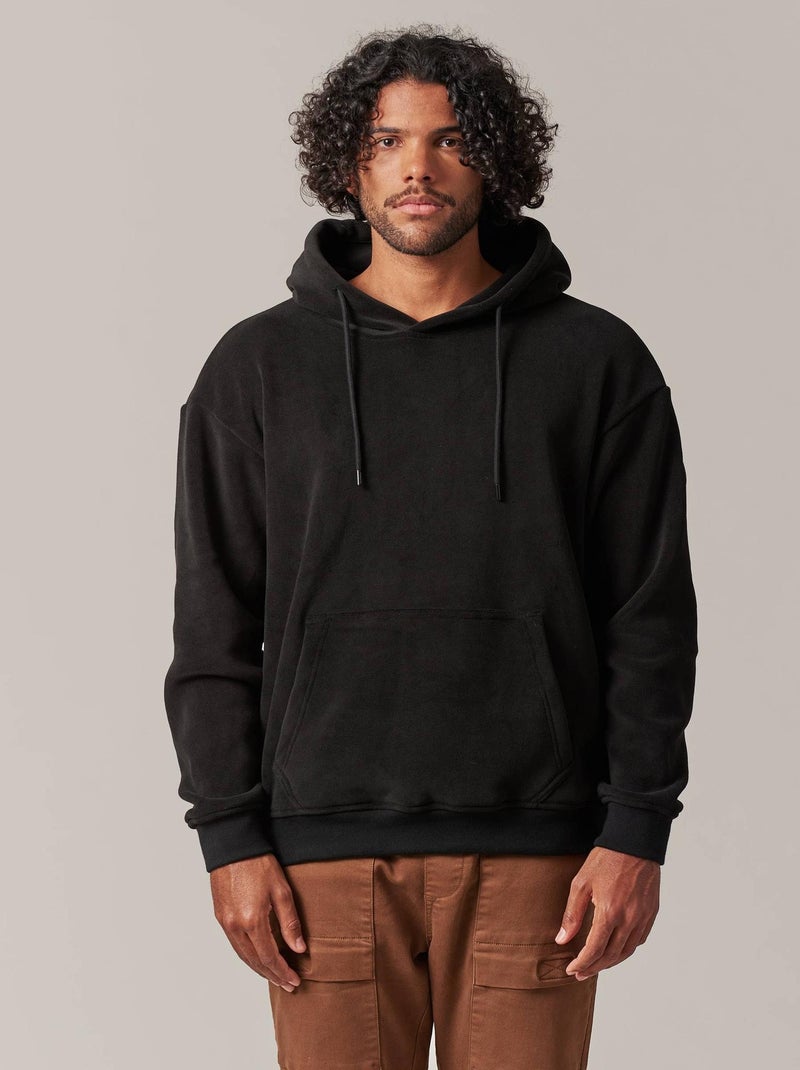 Sweat à capuche en tissu polaire  'Deeluxe' Noir - Kiabi