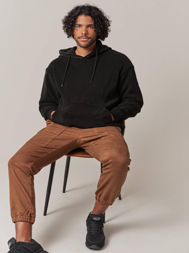 Sweat à capuche en tissu polaire  'Deeluxe' Noir - Kiabi