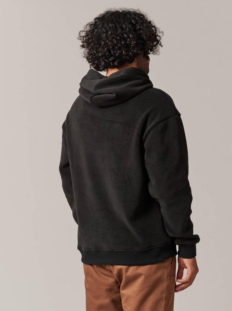 Sweat à capuche en tissu polaire  'Deeluxe' Noir - Kiabi