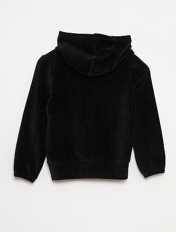 Sweat à capuche en velours côtelé