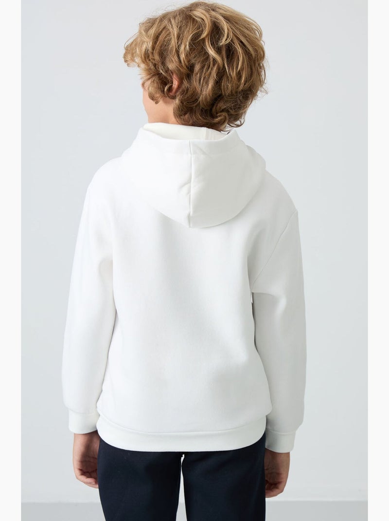 Sweat à capuche enfant avec poche tommy Blanc - Kiabi