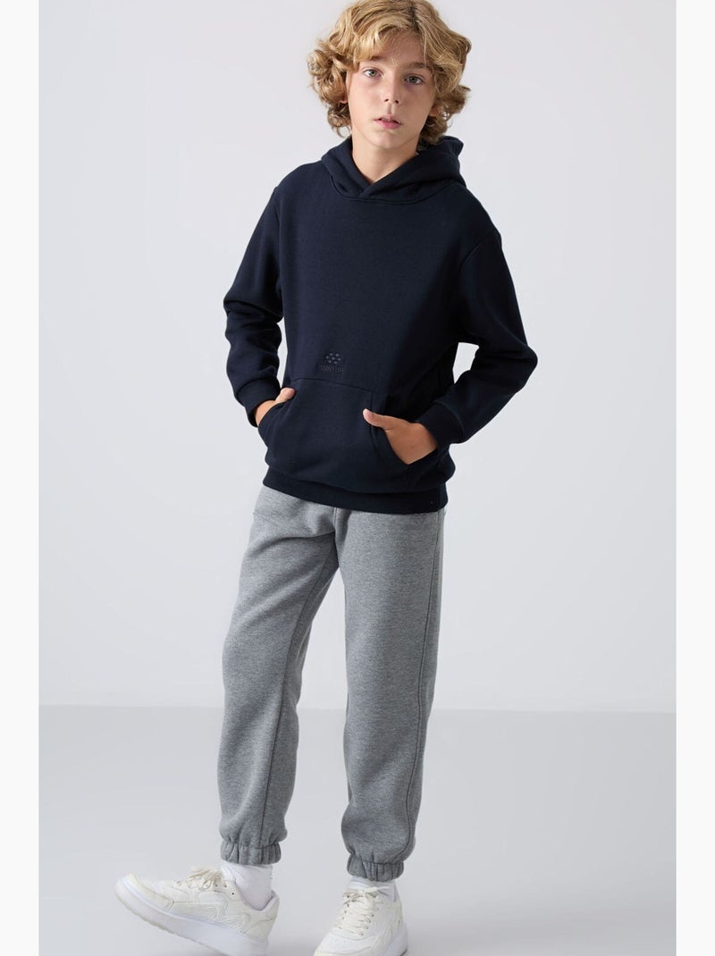 Sweat à capuche enfant avec poche tommy Bleu marine - Kiabi