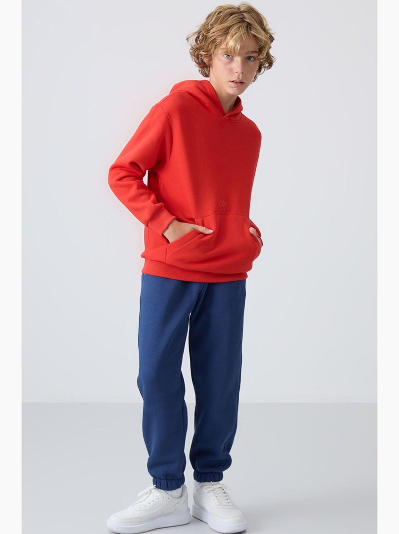 Sweat à capuche enfant avec poche tommy Rouge - Kiabi