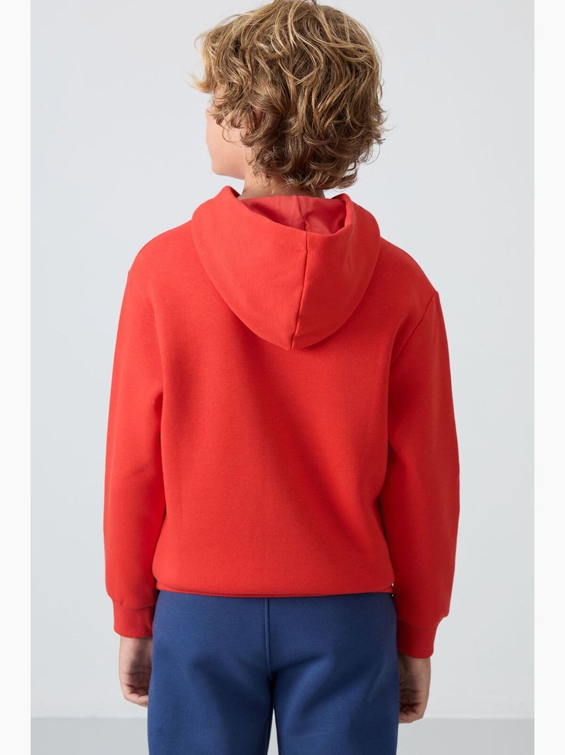 Sweat à capuche enfant avec poche tommy Rouge - Kiabi