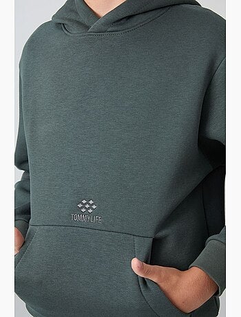 Sweat à capuche enfant avec poche tommy