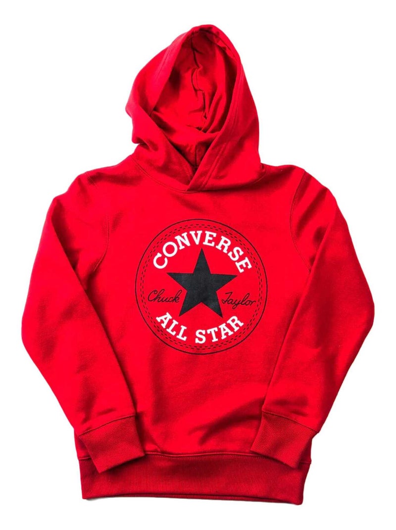 Sweat à Capuche Enfant Converse Rouge - Kiabi