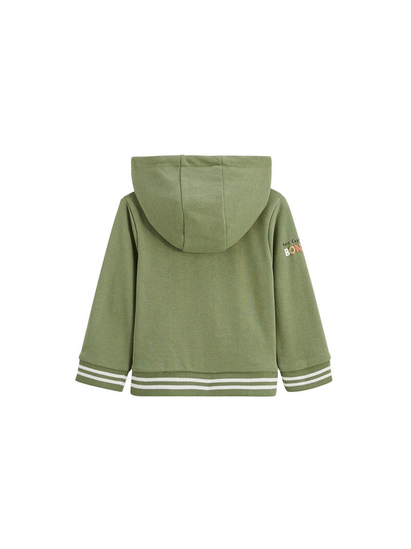 Sweat à capuche enfant Gabin Vert - Kiabi