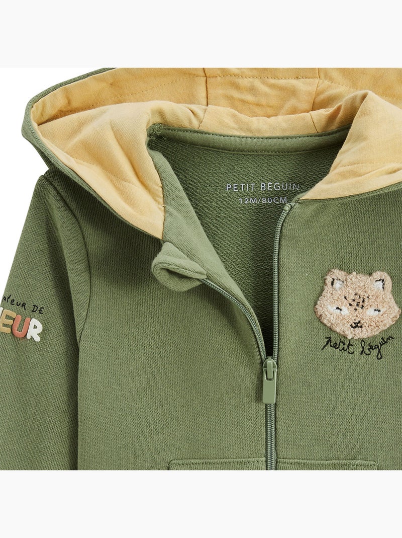 Sweat à capuche enfant Gabin Vert - Kiabi