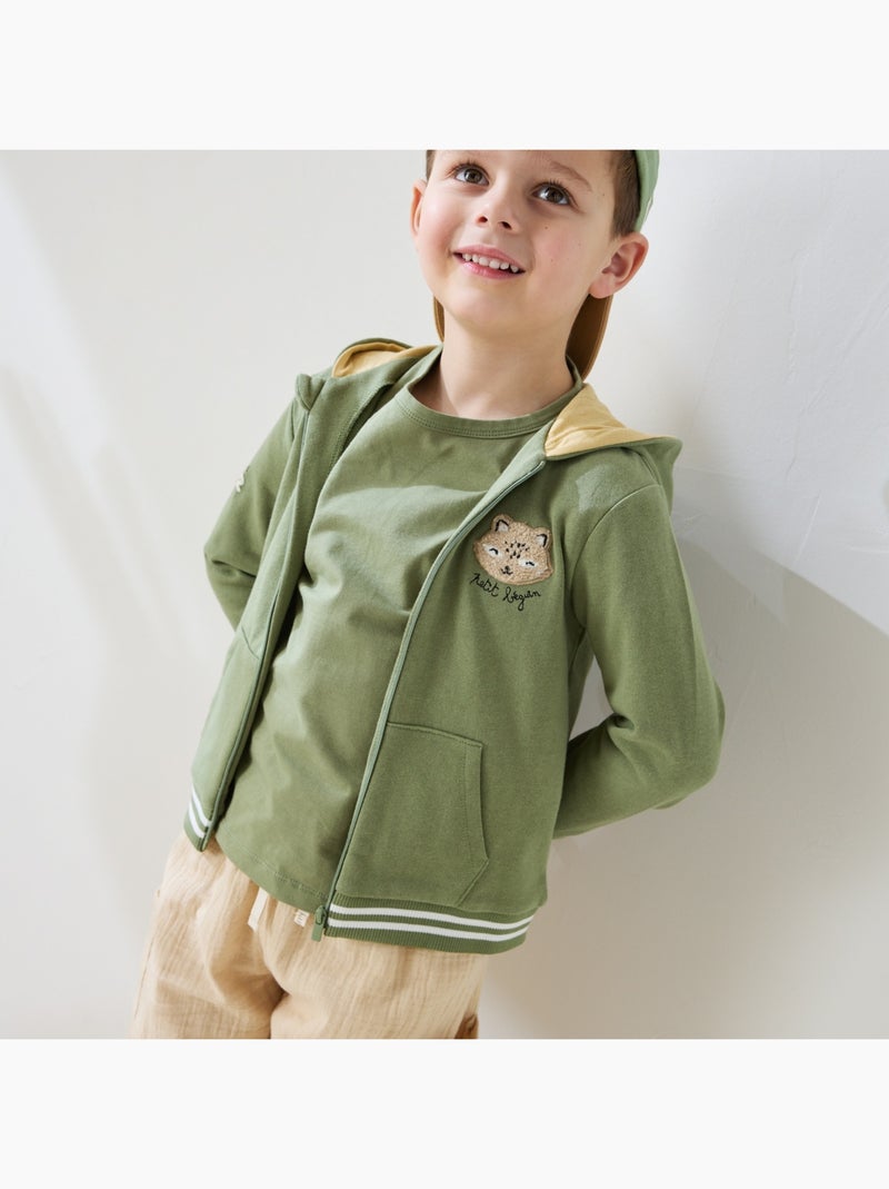 Sweat à capuche enfant Gabin Vert - Kiabi