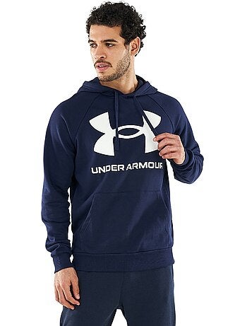 Sweat à capuche entraînement style gros logo rival - sous armure