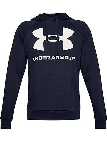 Sweat à capuche entraînement style gros logo rival - sous armure