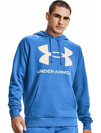 Sweat à capuche entraînement style gros logo rival - sous armure