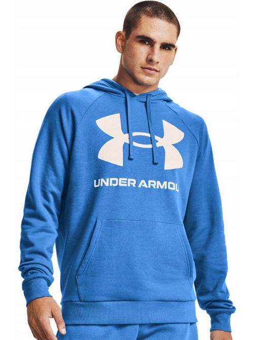 Sweat à capuche entraînement style gros logo rival - sous armure - Kiabi