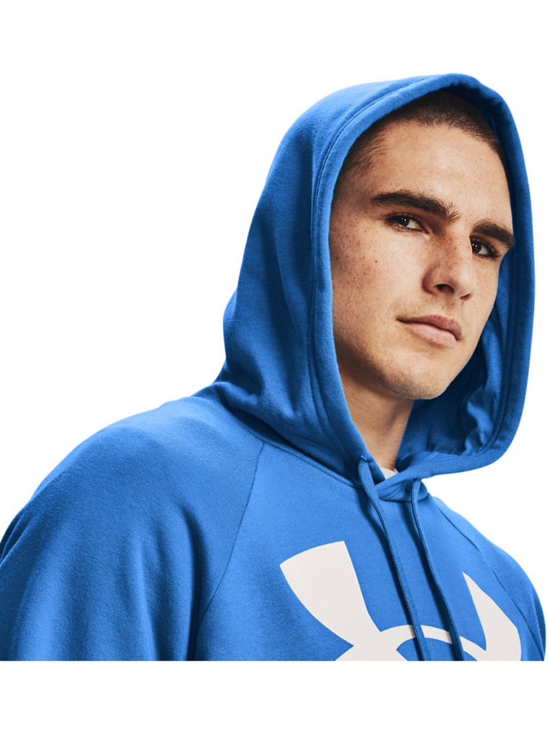 Sweat à capuche entraînement style gros logo rival - sous armure Bleu - Kiabi