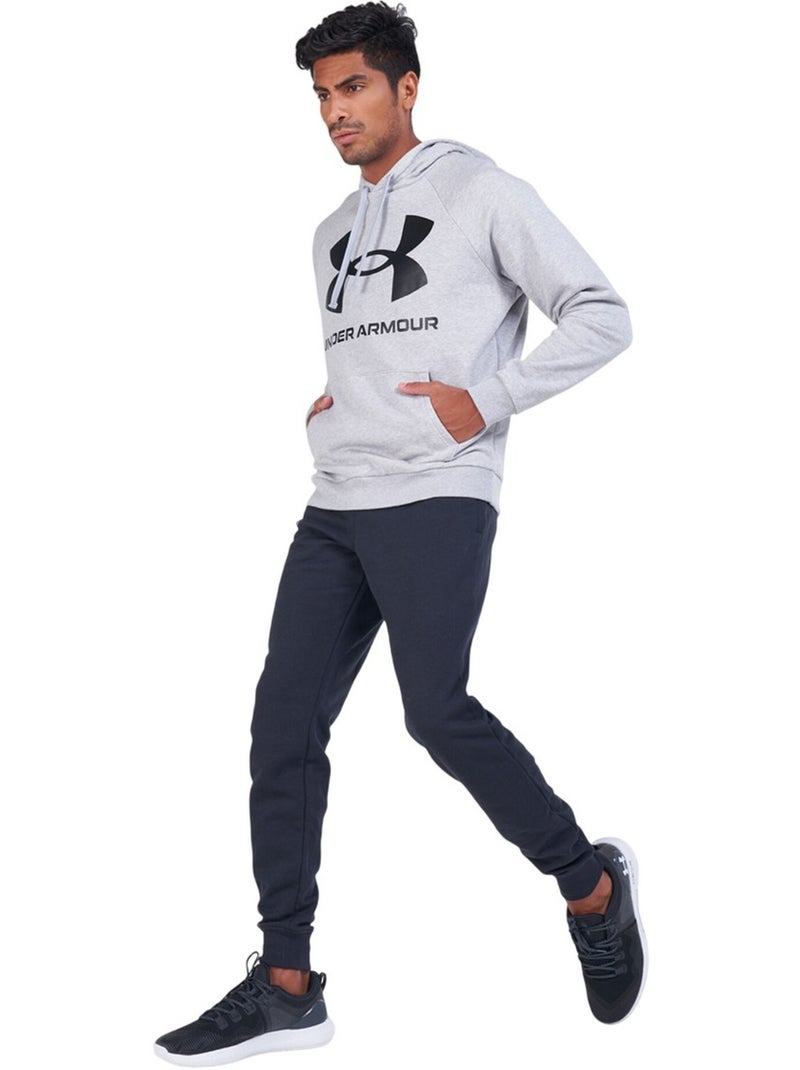 Sweat à capuche entraînement style gros logo rival - sous armure Gris - Kiabi