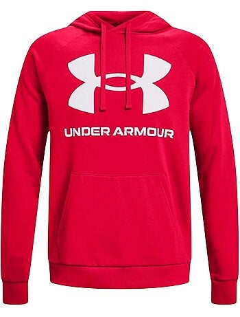 Sweat à capuche entraînement style gros logo rival - sous armure