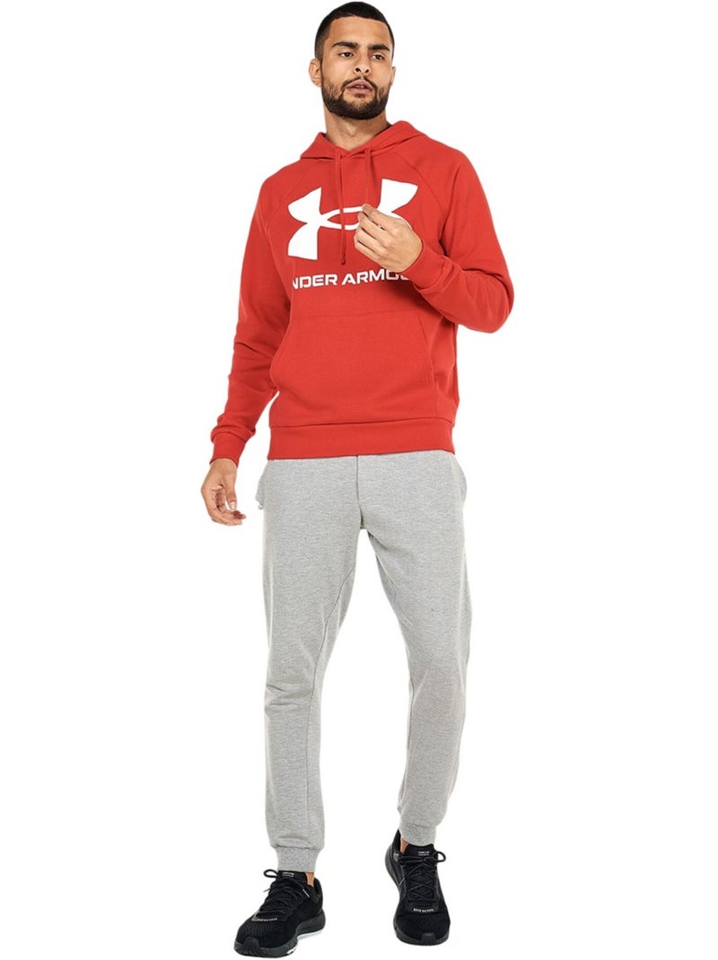 Sweat à capuche entraînement style gros logo rival - sous armure Rouge clair - Kiabi