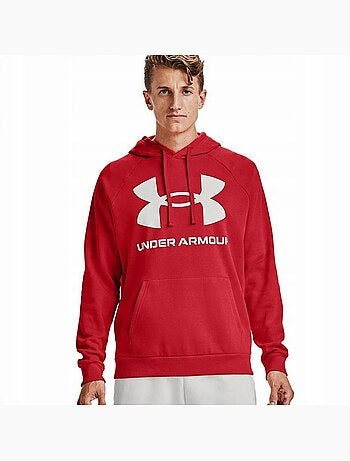Sweat à capuche entraînement style gros logo rival - sous armure