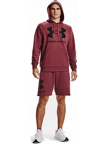 Sweat à capuche entraînement style gros logo rival - sous armure