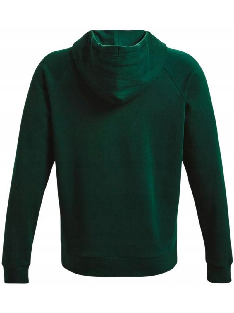 Sweat à capuche entraînement style gros logo rival - sous armure Vert foncé - Kiabi