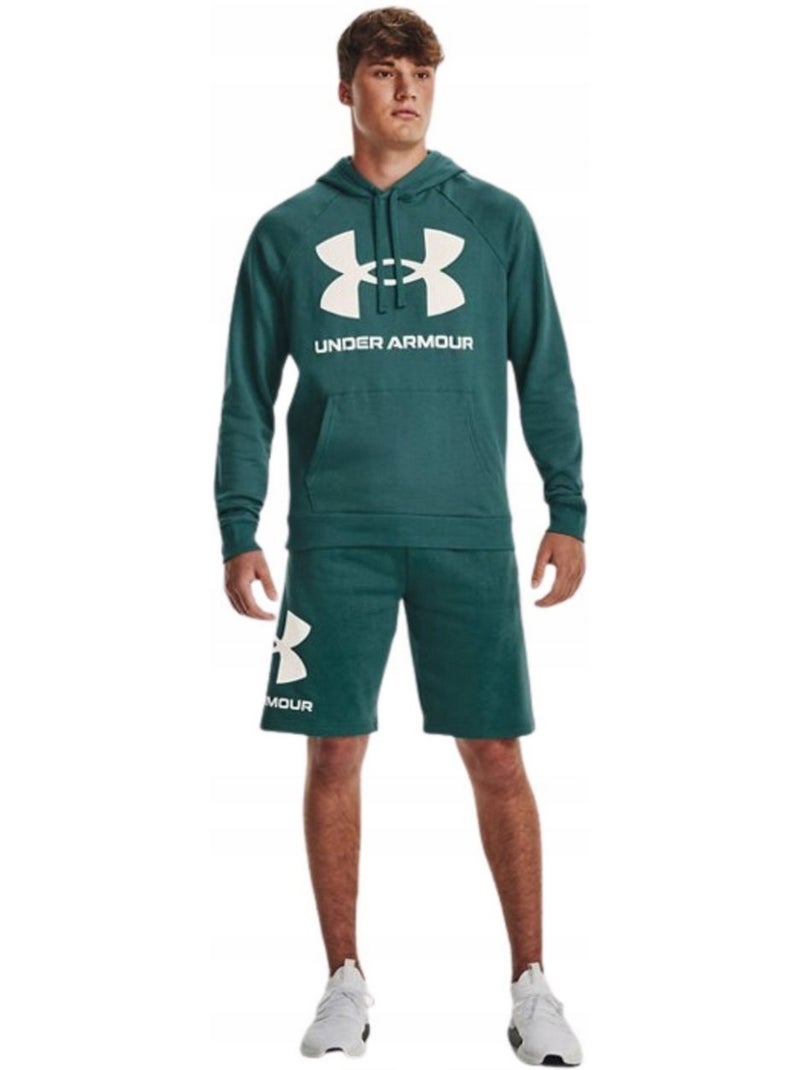 Sweat à capuche entraînement style gros logo rival - sous armure Vert - Kiabi