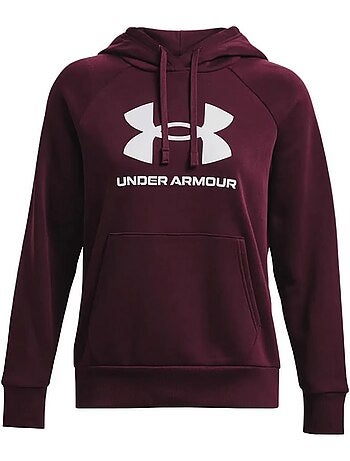 Sweat à capuche entraînement style gros logo rival - sous armure
