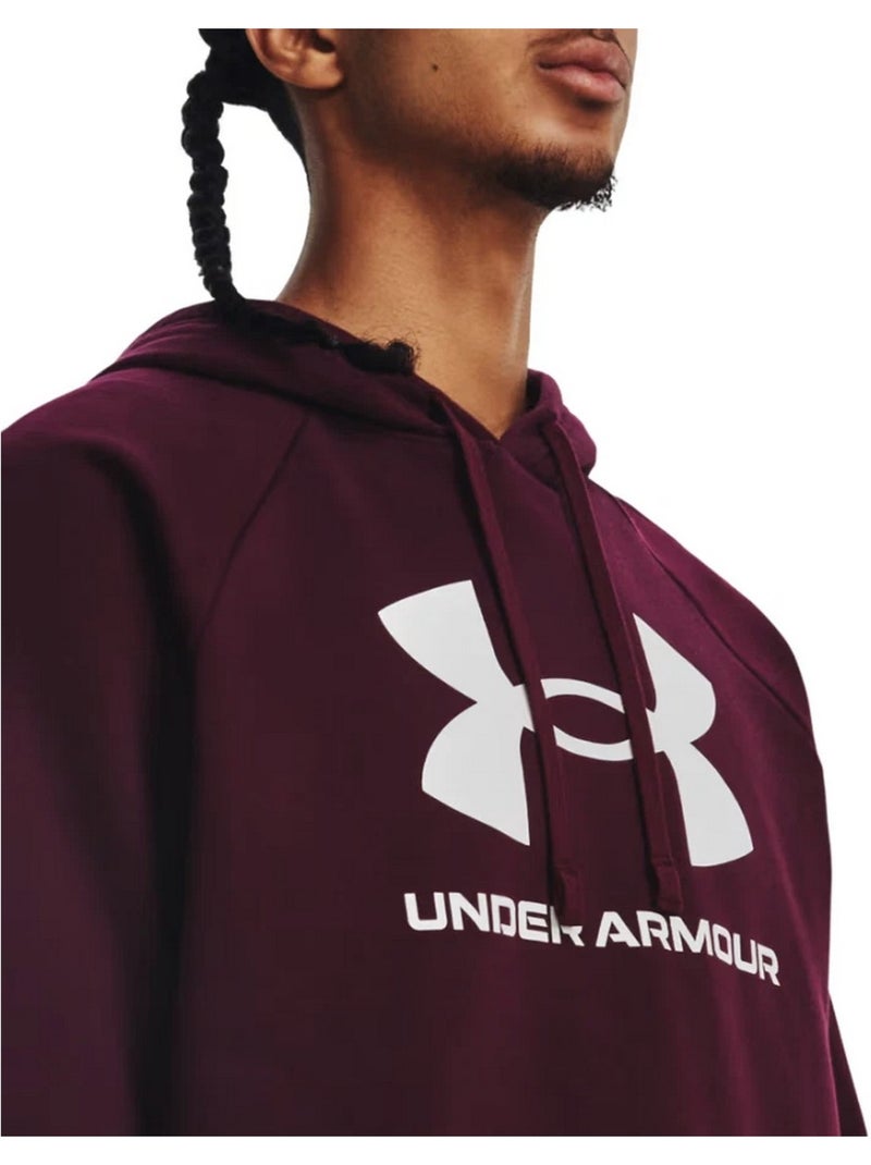 Sweat à capuche entraînement style gros logo rival - sous armure Violet clair - Kiabi