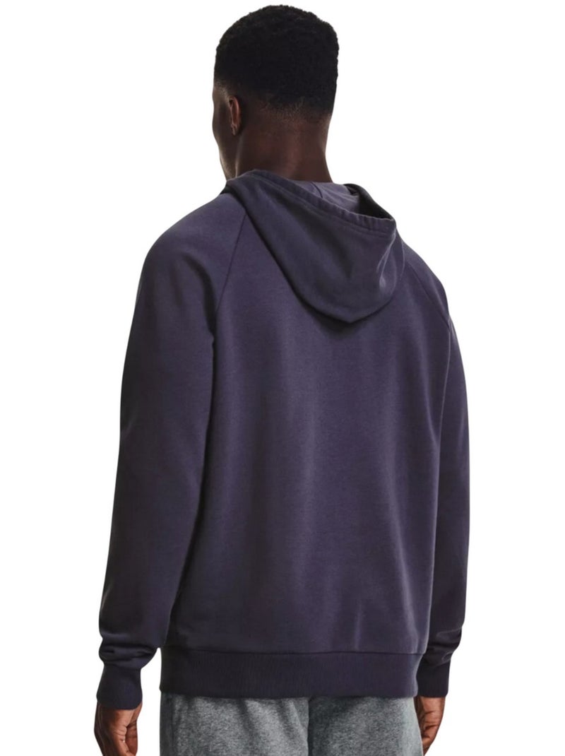 Sweat à capuche entraînement style gros logo rival - sous armure Violet - Kiabi