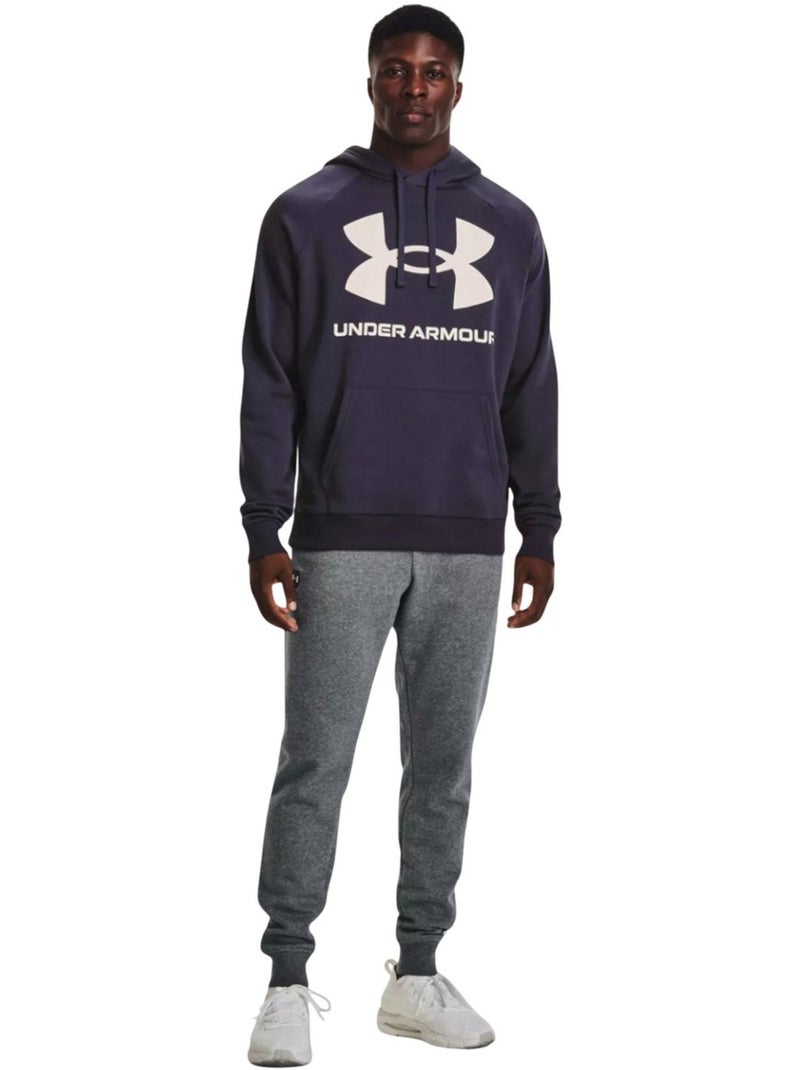 Sweat à capuche entraînement style gros logo rival - sous armure Violet - Kiabi