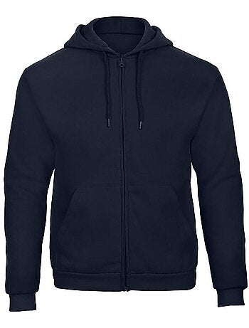 Sweat à capuche et fermeture zippée unisexe - b and c