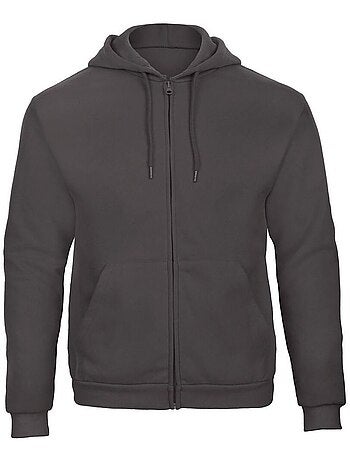Sweat à capuche et fermeture zippée unisexe - b and c