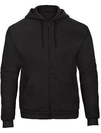 Sweat à capuche et fermeture zippée unisexe - b and c