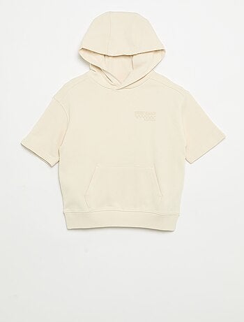 Sweat à capuche et manches courtes